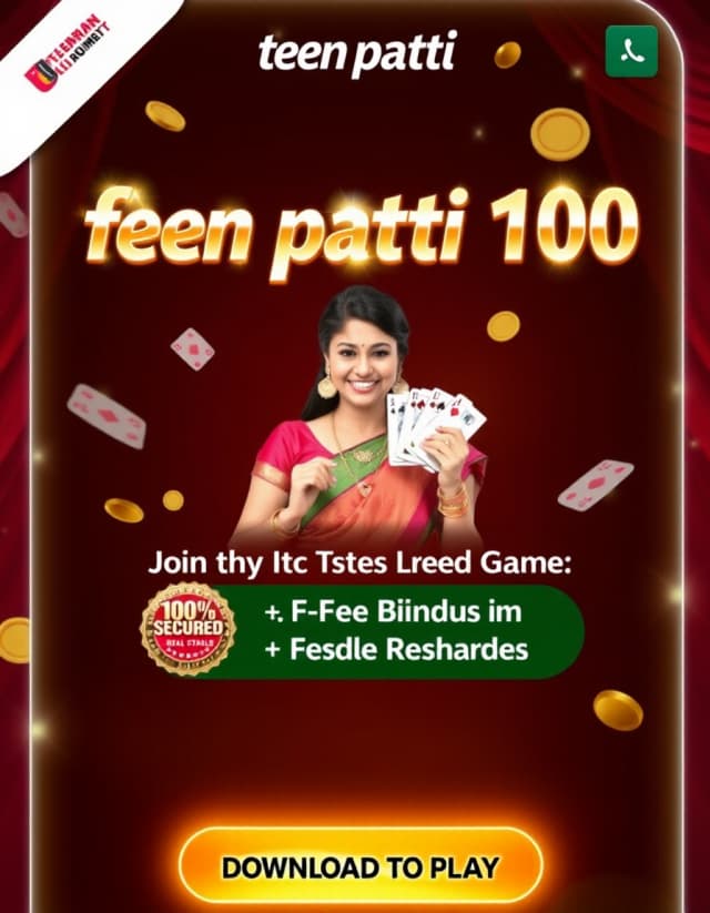 Teen Patti 100 Bonus Banner